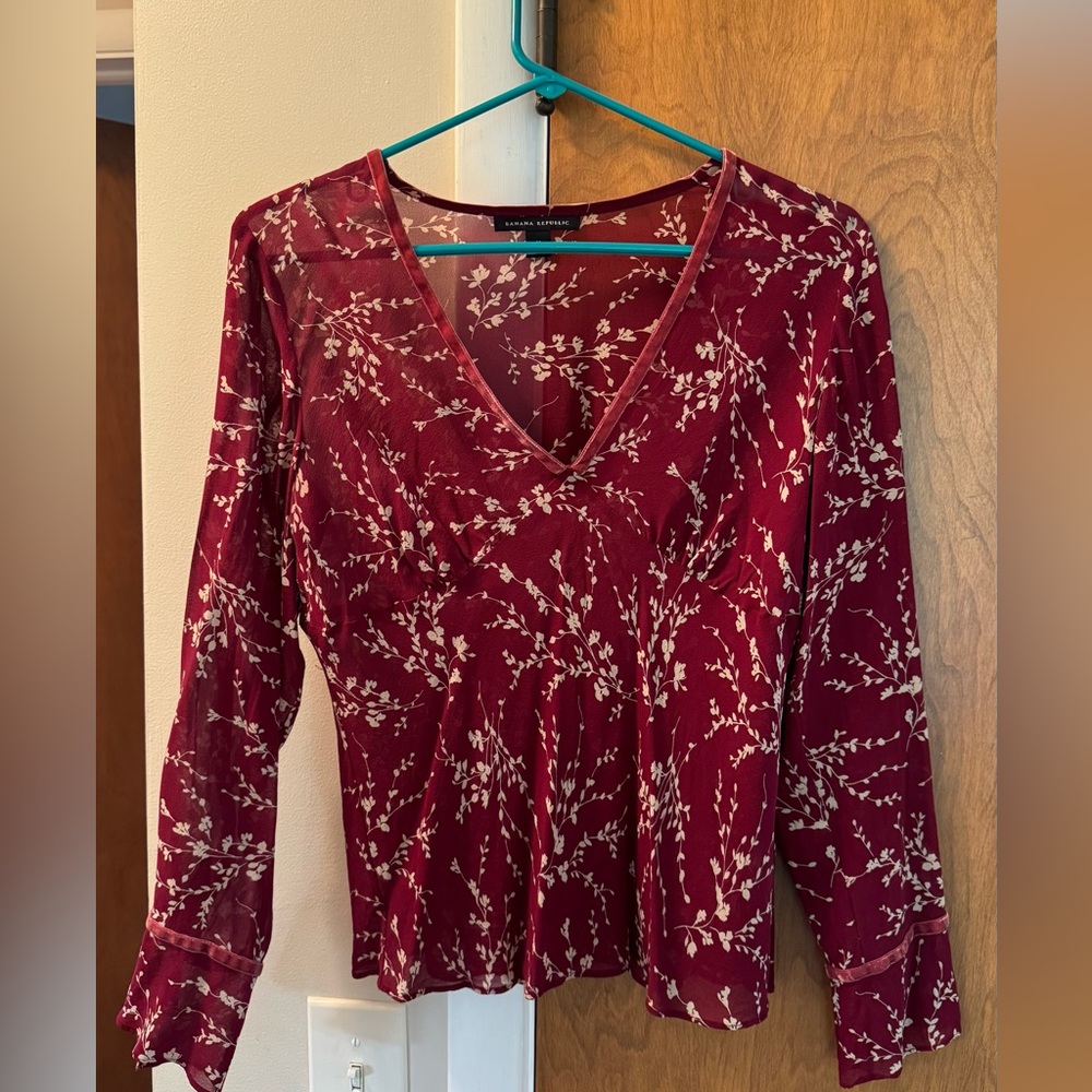 Floral V-Neck Blouse